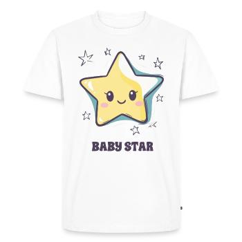 Baby star - T-shirt Premium bio Homme - blanc - Devant - Nico (187cm)