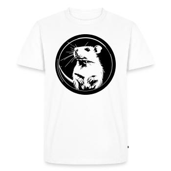 mouse - Men's Premium Organic T-Shirt - white - Front - Nico (187cm)