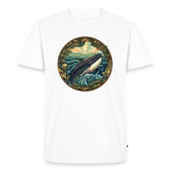 Baleine - T-shirt Premium bio Homme - blanc - Devant - Nico (187cm)