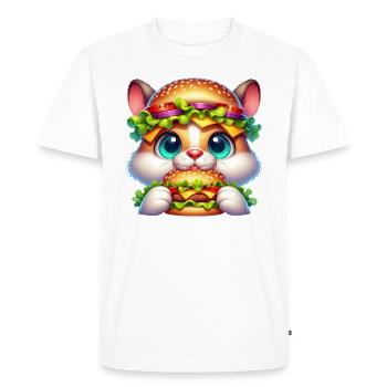 Funny Cats Coca Themed Hat Fast Food - Men's Premium Organic T-Shirt - white - Front - Nico (187cm)