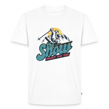 la neige doit partir en ski sports d'hiver vacances d'hiver - T-shirt Premium bio Homme - blanc - Devant - Nico (187cm)
