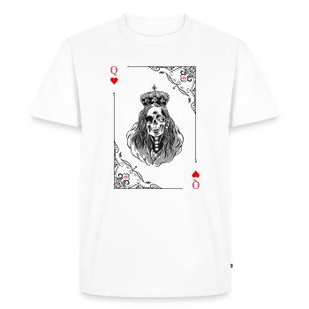 Cartes cartes coeur dame jeu de cartes - T-shirt Premium bio Homme - blanc - Devant - Nico (187cm)