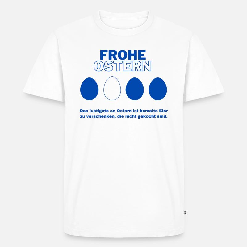 Frohe Ostern - Männer Premium Bio T-Shirt - Weiß