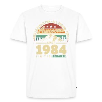 Great Since 1984 - Vintage 1984 Birthday - Men's Premium Organic T-Shirt - white - Front - Nico (187cm)