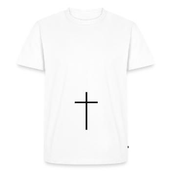 cross - Men's Premium Organic T-Shirt - white - Front - Nico (187cm)