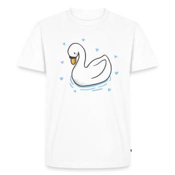 Cygne - T-shirt Premium bio Homme - blanc - Devant - Nico (187cm)