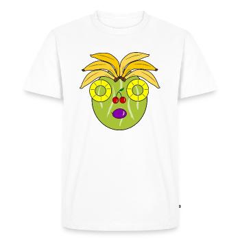 Fruits fous - T-shirt Premium bio Homme - blanc - Devant - Nico (187cm)