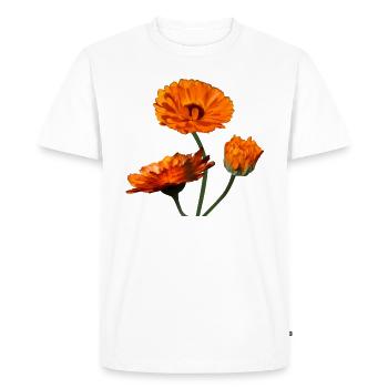 Soucis fleurs d’oranger de souci - T-shirt Premium bio Homme - blanc - Devant - Nico (187cm)