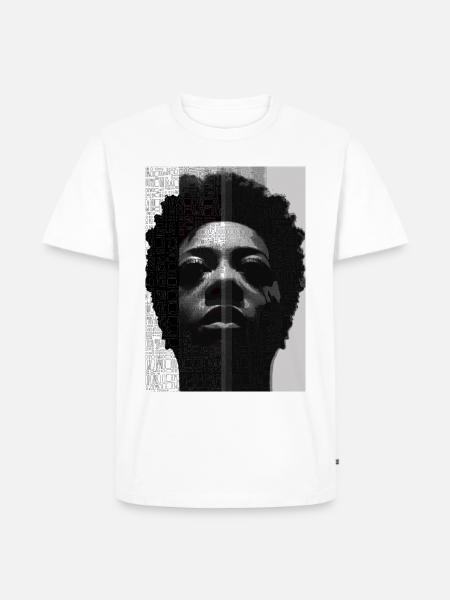 Afro Mädchen - Männer Premium Bio T-Shirt - Weiß