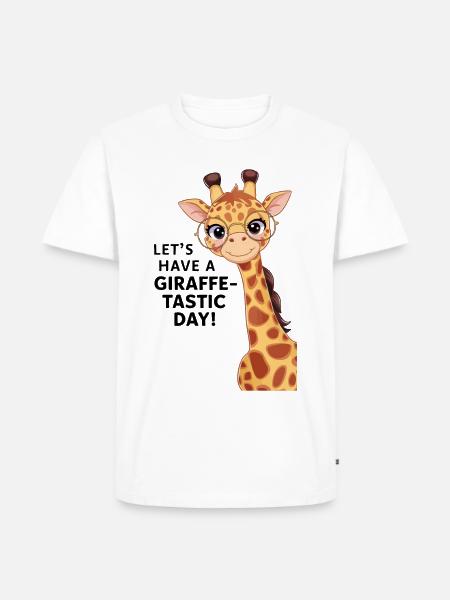 Let’s have a fantastic day - Funny giraffe - Men's Premium Organic T-Shirt - white