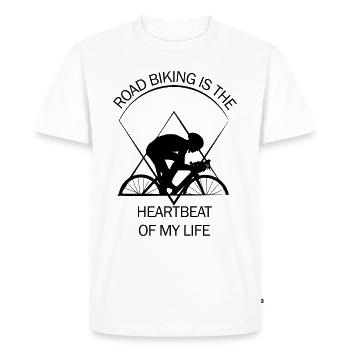 Coureur - T-shirt Premium bio Homme - blanc - Devant - Nico (187cm)