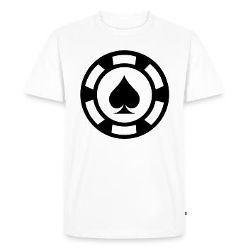 Poker Chip - Men's Premium Organic T-Shirt - white - Front - Nico (187cm)
