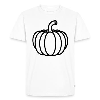citrouille - T-shirt Premium bio Homme - blanc - Devant - Nico (187cm)