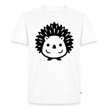 Hérisson - T-shirt Premium bio Homme - blanc - Devant - Nico (187cm)