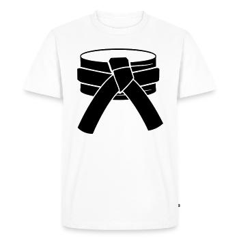 ceinture - T-shirt Premium bio Homme - blanc - Devant - Nico (187cm)