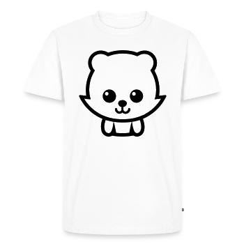 Fox - Men's Premium Organic T-Shirt - white - Front - Nico (187cm)