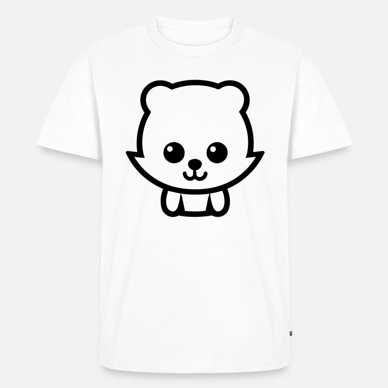 Fuchs - Männer Premium Bio T-Shirt - Weiß