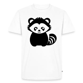 panda roux - T-shirt Premium bio Homme - blanc - Devant - Nico (187cm)
