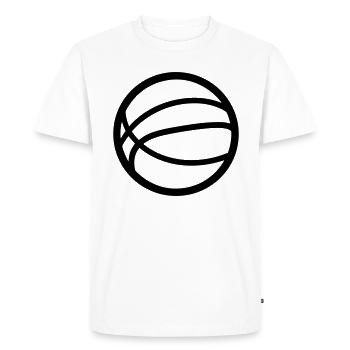 Ballon de basket - T-shirt Premium bio Homme - blanc - Devant - Nico (187cm)