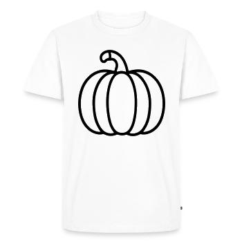 citrouille - T-shirt Premium bio Homme - blanc - Devant - Nico (187cm)