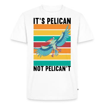 Amants de pélican d'oiseau d'eau de pélican - T-shirt Premium bio Homme - blanc - Devant - Nico (187cm)