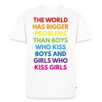 LGBTQ+ - Men's Premium Organic T-Shirt - white - Front - Nico (187cm)