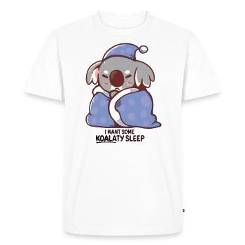 Je veux un peu de sommeil KOALAty - T-shirt Premium bio Homme - blanc - Devant - Nico (187cm)