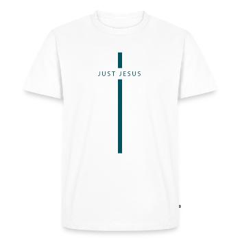 Only Jesus - Christian - Men's Premium Organic T-Shirt - white - Front - Nico (187cm)