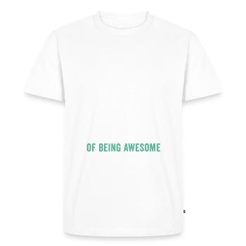 Birthday Gift T Shirt 88 Years Old Being Awesome - Men's Premium Organic T-Shirt - white - Front - Nico (187cm)
