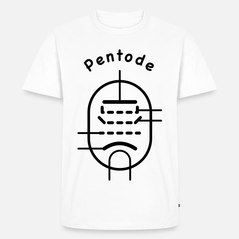 Vakuumröhren-Symbol Pentode - Männer Premium Bio T-Shirt - Weiß