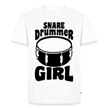 Drummer - Men's Premium Organic T-Shirt - white - Front - Nico (187cm)