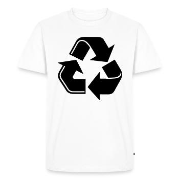 recycling - Men's Premium Organic T-Shirt - white - Front - Nico (187cm)