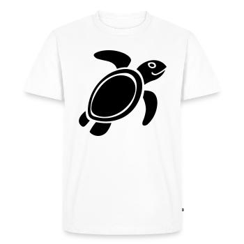 tortoise - Men's Premium Organic T-Shirt - white - Front - Nico (187cm)