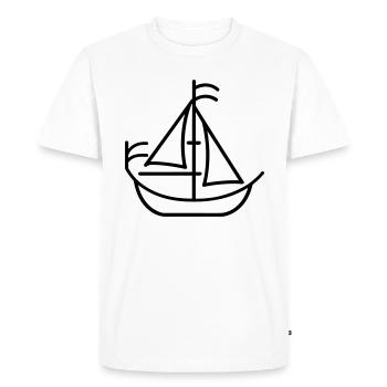Bateau pirate - T-shirt Premium bio Homme - blanc - Devant - Nico (187cm)