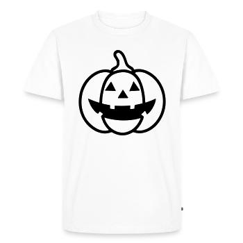 pumpkin - Men's Premium Organic T-Shirt - white - Front - Nico (187cm)