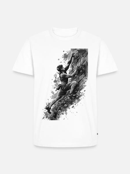 Evolution Bouldern – Cooles Kletterer Outfit - Männer Premium Bio T-Shirt - Weiß