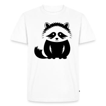 Raton laveur - T-shirt Premium bio Homme - blanc - Devant - Nico (187cm)