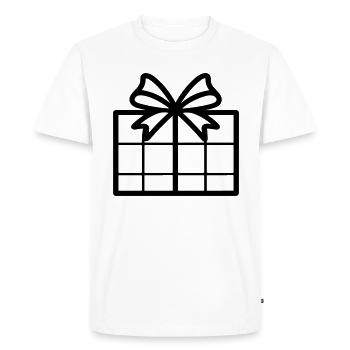 Petite boite cadeau - T-shirt Premium bio Homme - blanc - Devant - Nico (187cm)