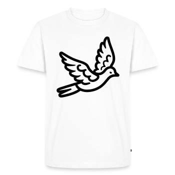 Colombe - T-shirt Premium bio Homme - blanc - Devant - Nico (187cm)