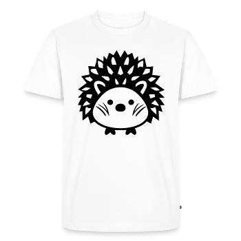 hérisson - T-shirt Premium bio Homme - blanc - Devant - Nico (187cm)