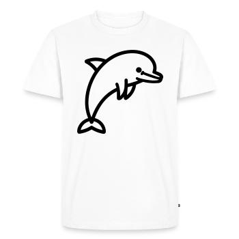 dauphin - T-shirt Premium bio Homme - blanc - Devant - Nico (187cm)