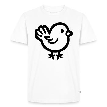 poussin - T-shirt Premium bio Homme - blanc - Devant - Nico (187cm)