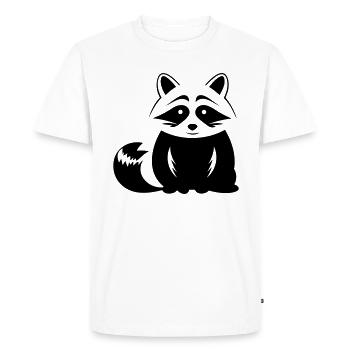 Raton laveur - T-shirt Premium bio Homme - blanc - Devant - Nico (187cm)