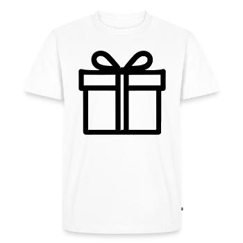 Petite boite cadeau - T-shirt Premium bio Homme - blanc - Devant - Nico (187cm)