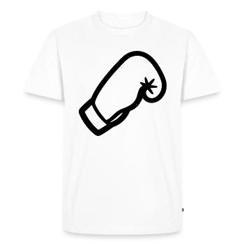 gant de boxe - T-shirt Premium bio Homme - blanc - Devant - Nico (187cm)