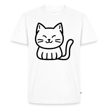 Kitten - Men's Premium Organic T-Shirt - white - Front - Nico (187cm)