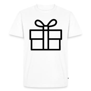 Petite boite cadeau - T-shirt Premium bio Homme - blanc - Devant - Nico (187cm)