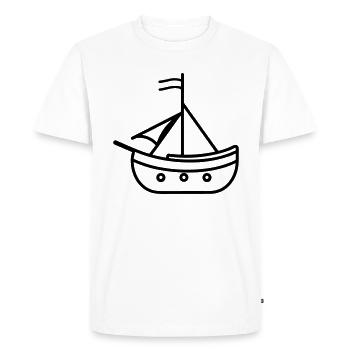 Bateau pirate - T-shirt Premium bio Homme - blanc - Devant - Nico (187cm)