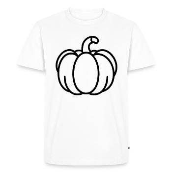 citrouille - T-shirt Premium bio Homme - blanc - Devant - Nico (187cm)