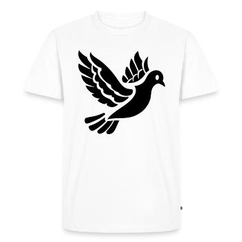 Colombe - T-shirt Premium bio Homme - blanc - Devant - Nico (187cm)